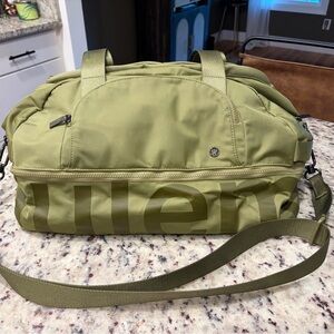 Lululemon athletica Olive Green Duffle Bag.